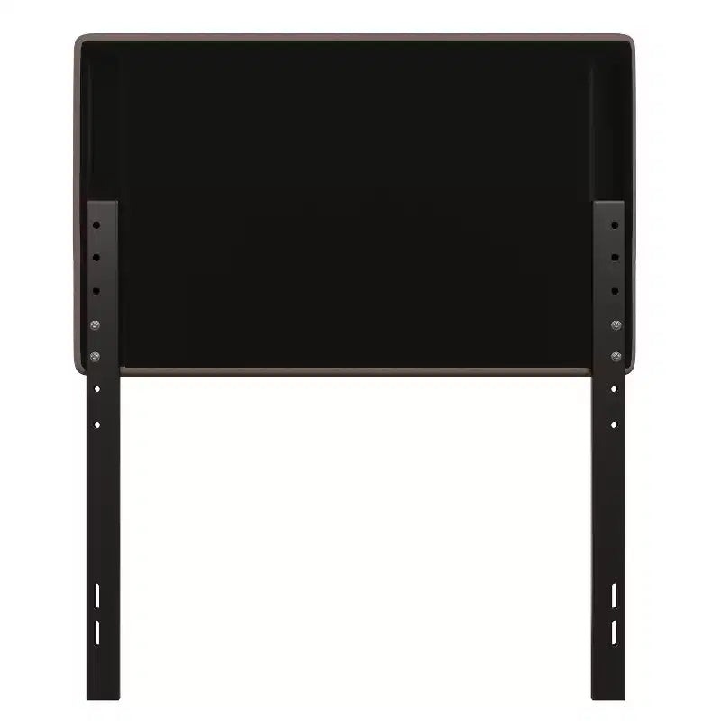 Emma and Oliver Modern Upholstered Headboard with Horizontal Line Stitching and Adjustable Height Rails