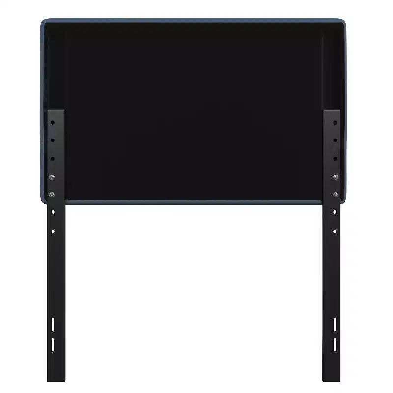 Emma and Oliver Modern Upholstered Headboard with Horizontal Line Stitching and Adjustable Height Rails