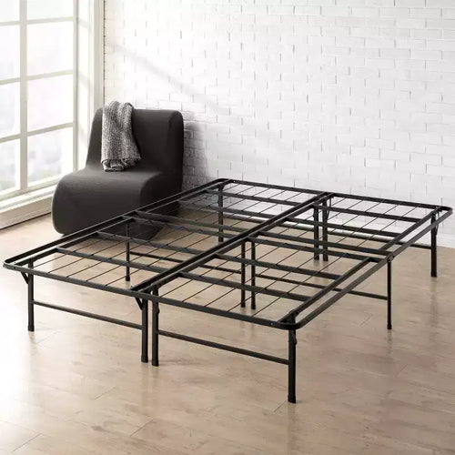 14 Premium Steel Bed Frame and Platform Bed Black - Mellow