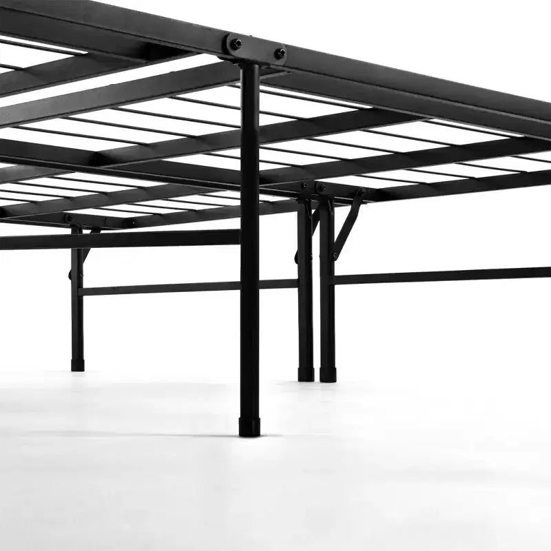 14 Premium Steel Bed Frame and Platform Bed Black - Mellow