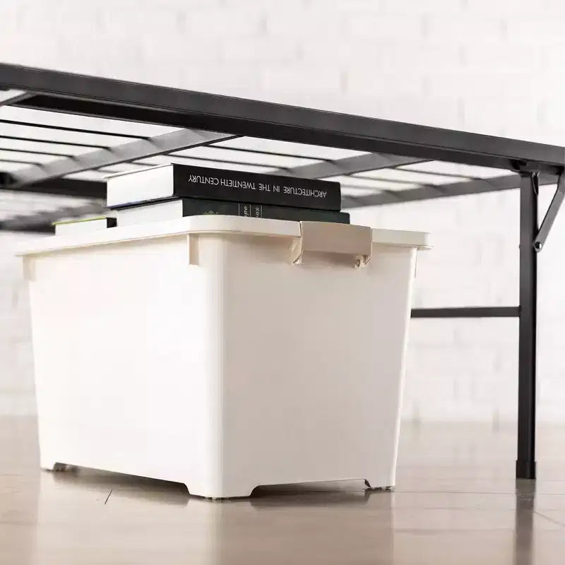 14 Premium Steel Bed Frame and Platform Bed Black - Mellow
