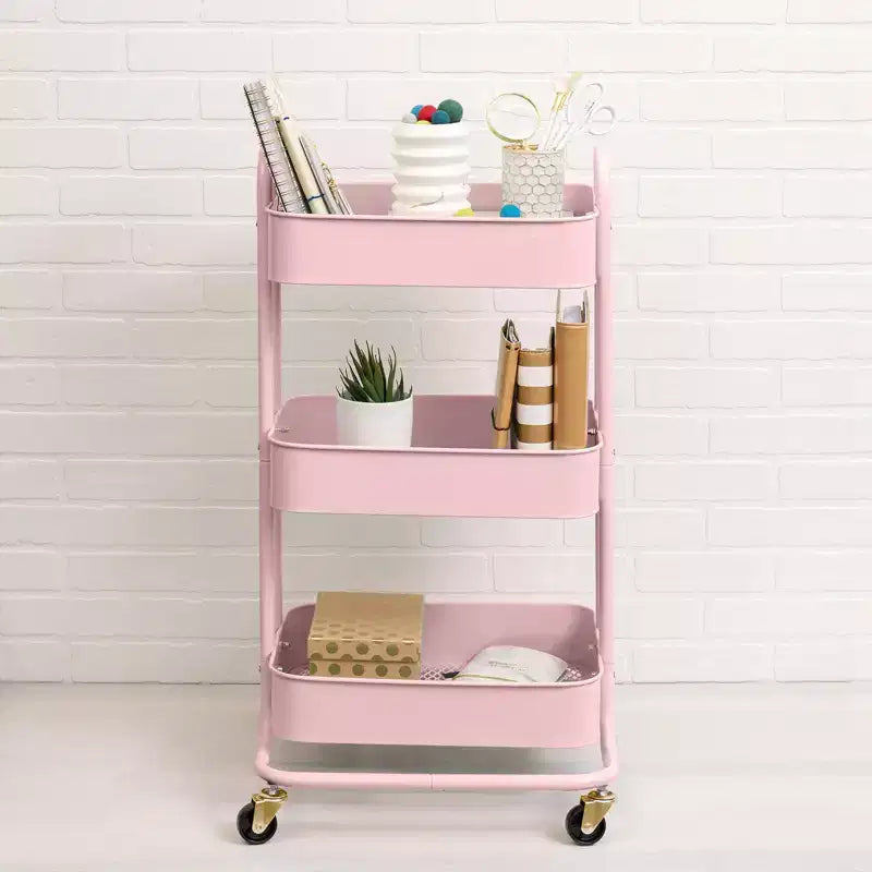 We R A La Cart Storage Cart With Handles-Pink