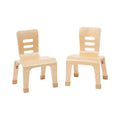 ECR4Kids Stackable Bentwood Chair, 10in Seat Height, Montessori Furniture, 2-Pack