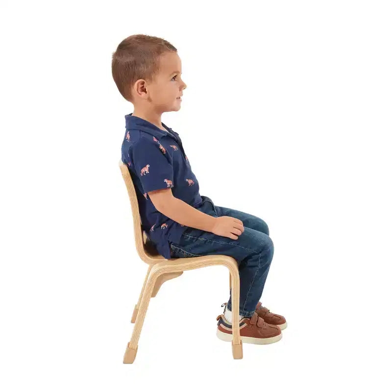 ECR4Kids Stackable Bentwood Chair, 10in Seat Height, Montessori Furniture, 2-Pack