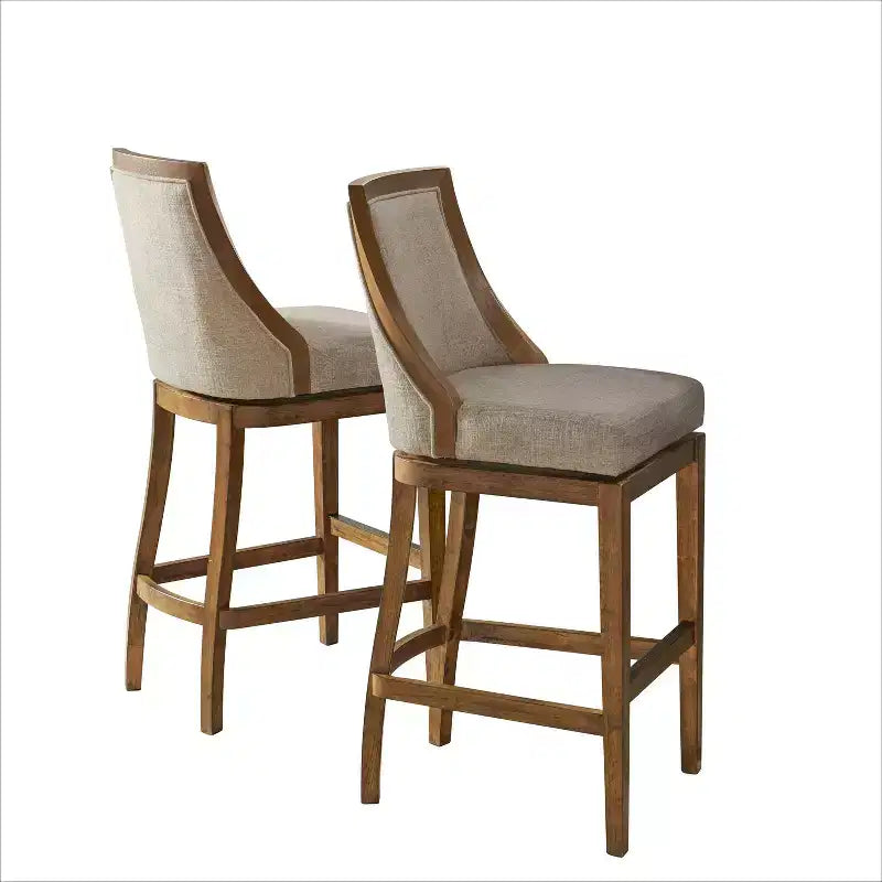 Set of 2 Ellie Bar Height Stools with Back - Alaterre Furniture