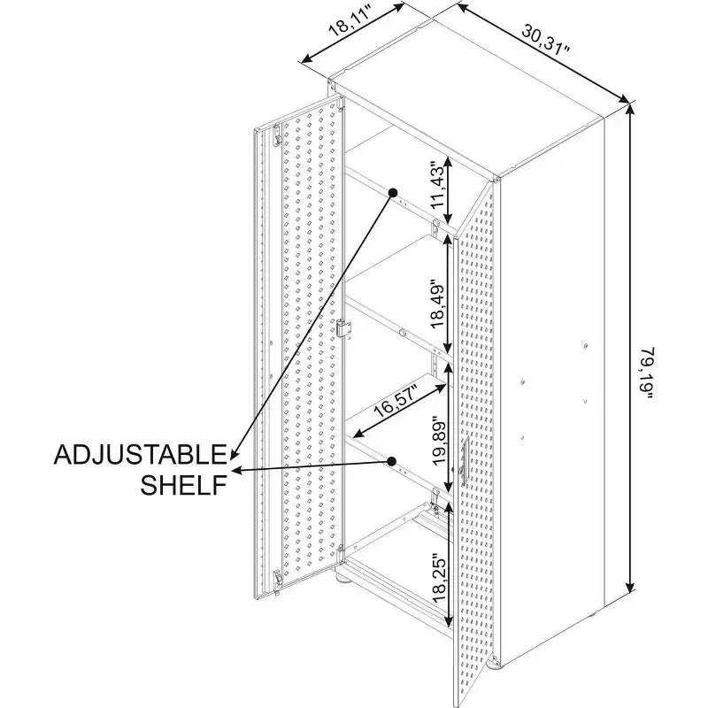 Manhattan Comfort Fortress 74.8 Tall Garage Cabinet