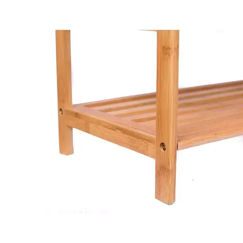 BirdRock Home 3-Tier Free Standing Bamboo Shoe Rack with Handles