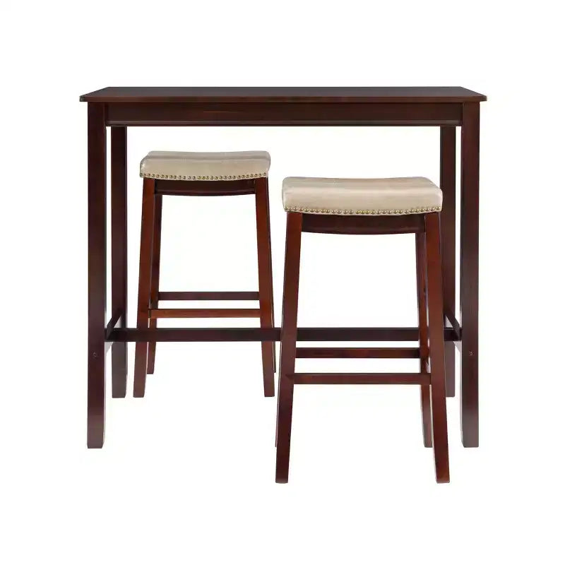 3pc Claridge Bar Height Dining Set - Linon