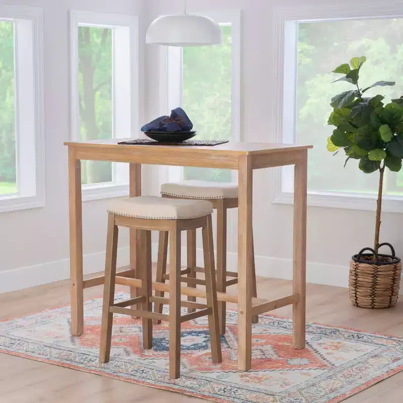 3pc Claridge Bar Height Dining Set - Linon