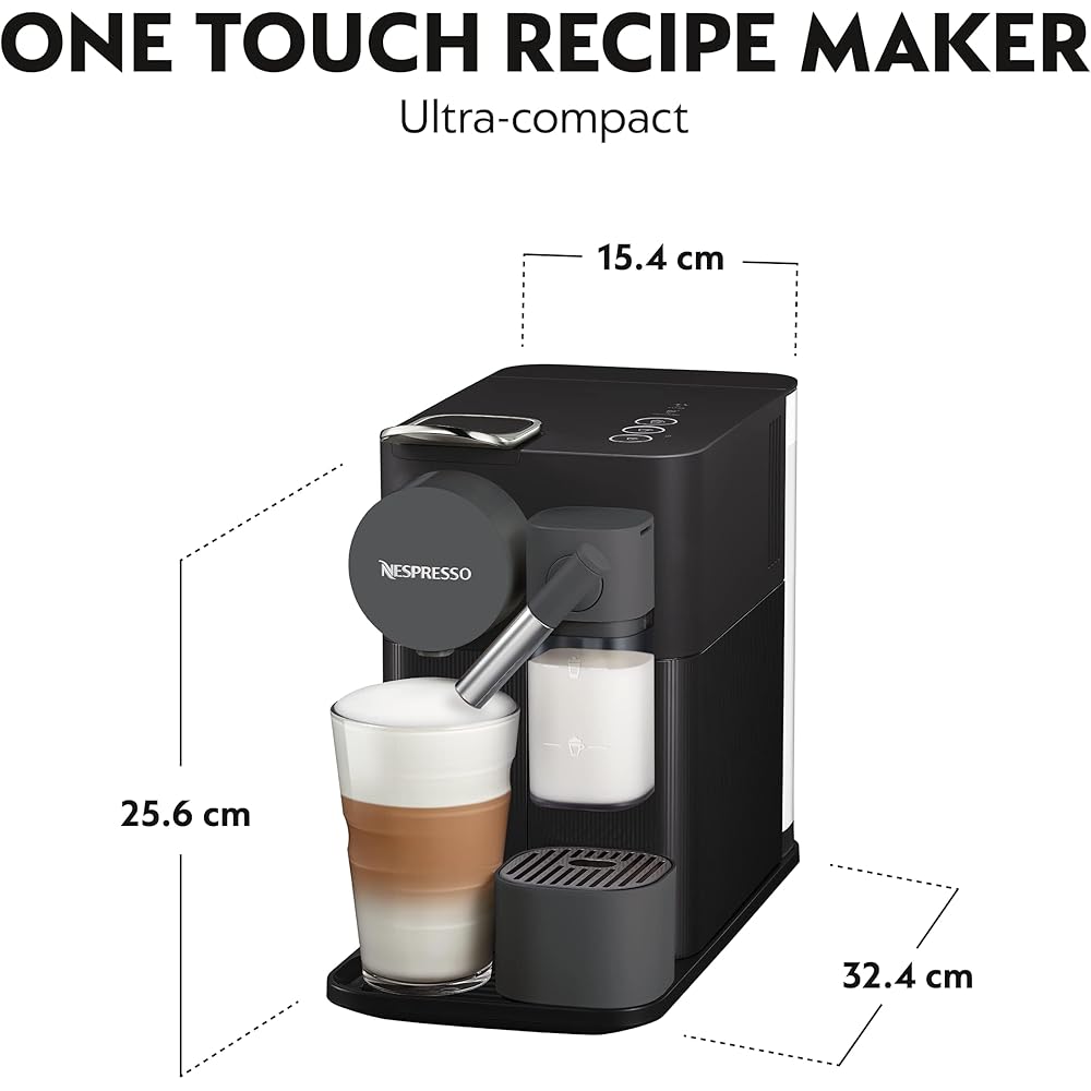 De'Longhi Nespresso Lattissima One Evo EN510.B, Machine a Café Capsule, Expresso et Cappuccino, 1450W, Noir : Cuisine et Maison