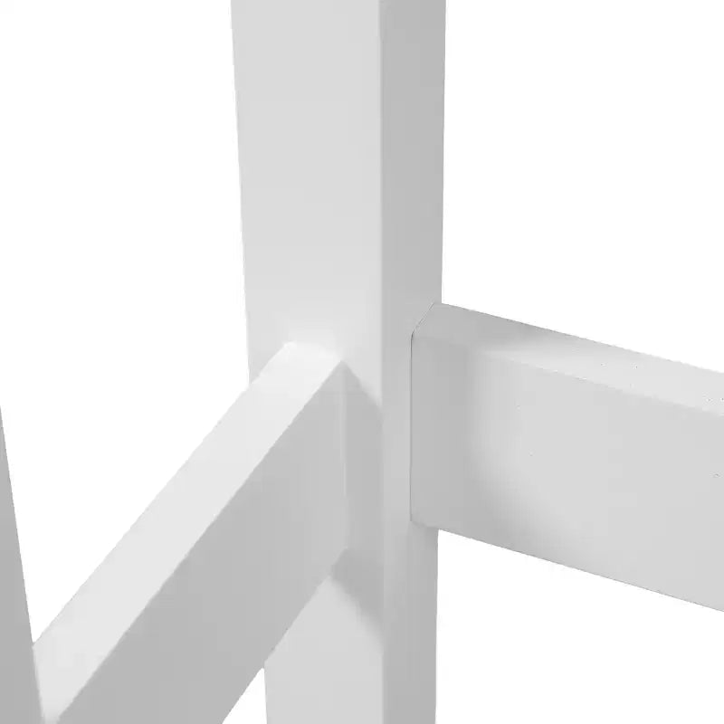 LuxenHome Farmhouse White MDF Over-the-Toilet Space Saver Cabinet