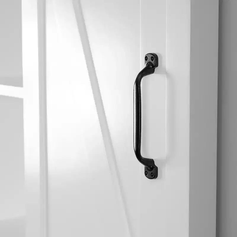 LuxenHome Farmhouse White MDF Over-the-Toilet Space Saver Cabinet
