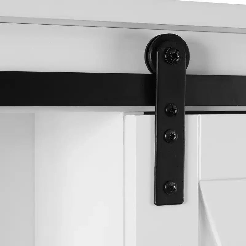LuxenHome Farmhouse White MDF Over-the-Toilet Space Saver Cabinet