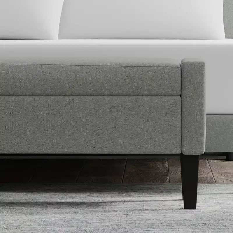 Glenwillow Home 52 Upholstered Storage Bench With Truncated Arms