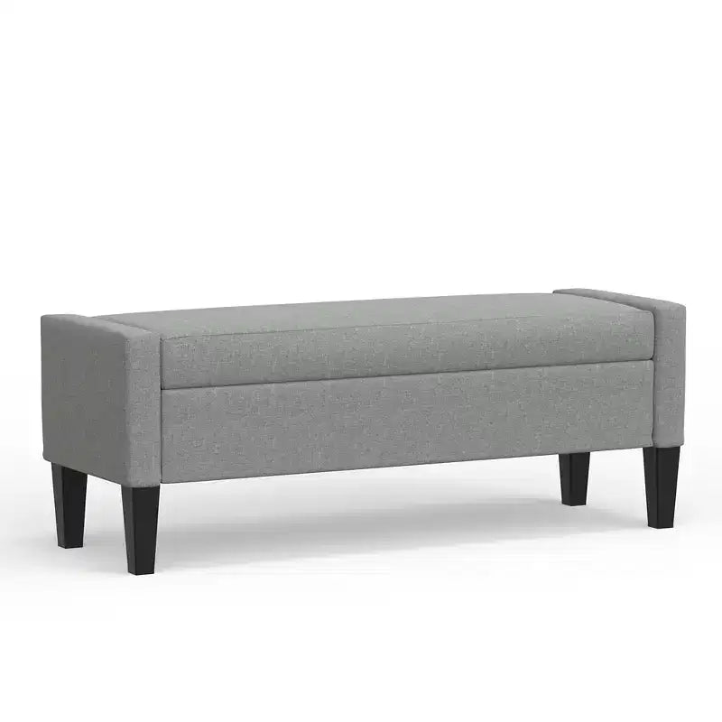 Glenwillow Home 52 Upholstered Storage Bench With Truncated Arms