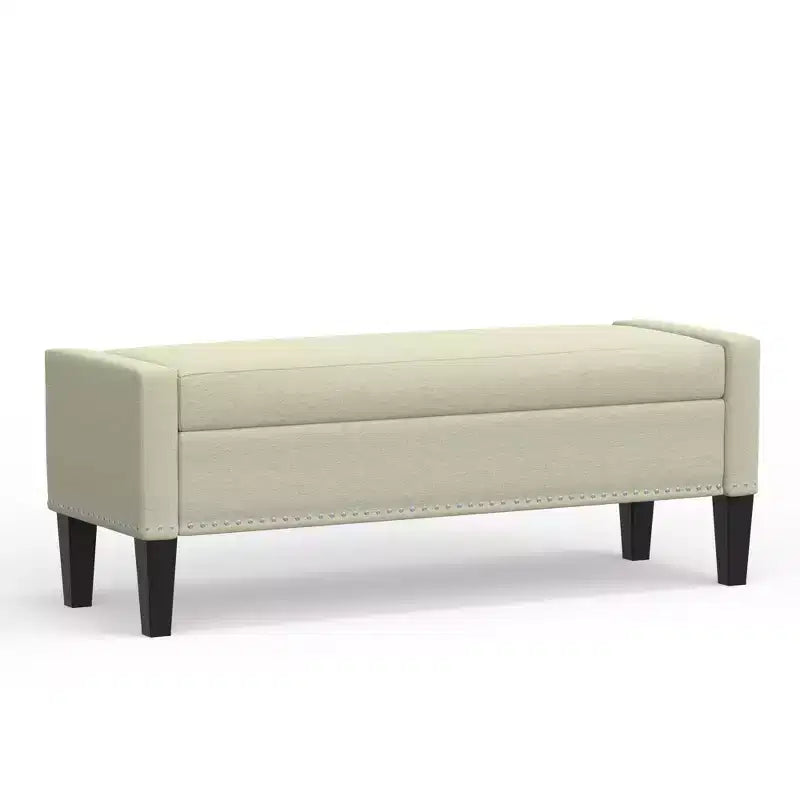 Glenwillow Home 52 Upholstered Storage Bench With Truncated Arms