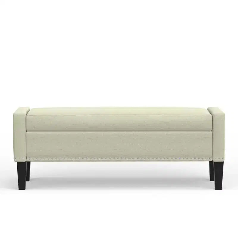 Glenwillow Home 52 Upholstered Storage Bench With Truncated Arms
