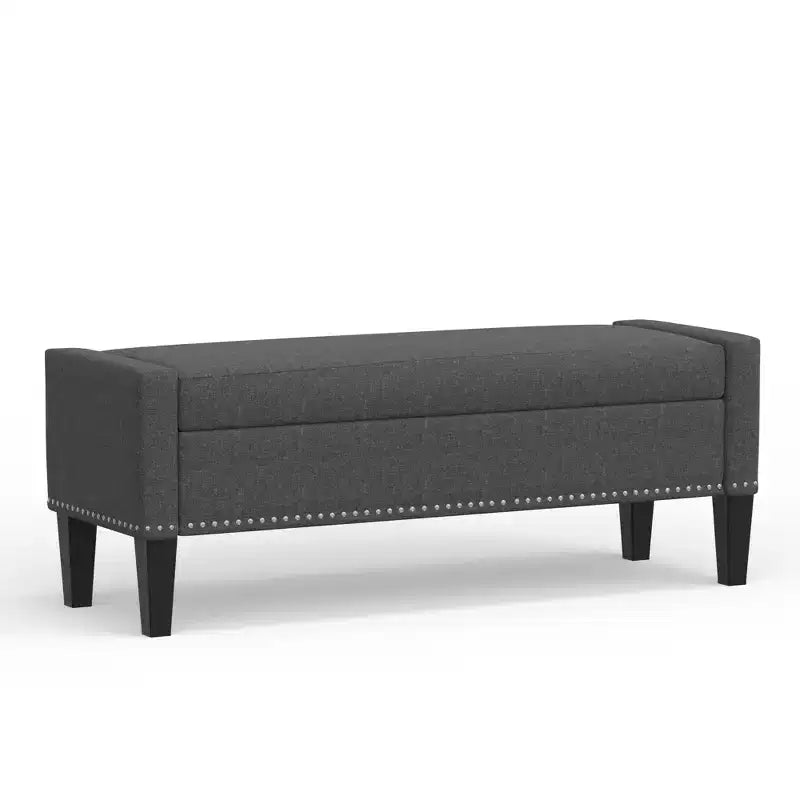 Glenwillow Home 52 Upholstered Storage Bench With Truncated Arms