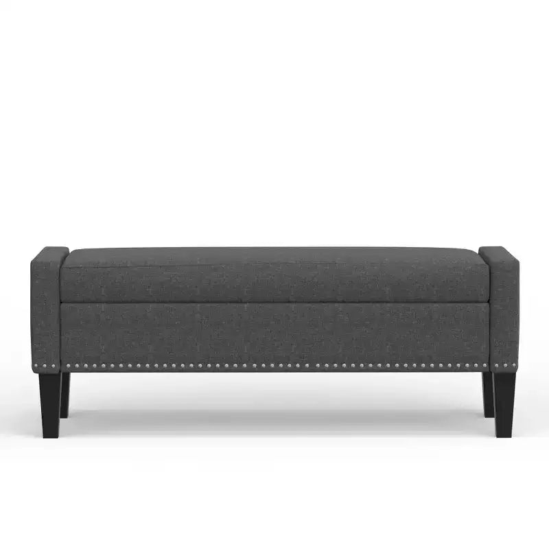 Glenwillow Home 52 Upholstered Storage Bench With Truncated Arms
