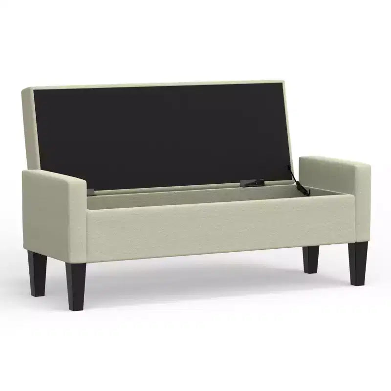 Glenwillow Home 52 Upholstered Storage Bench With Truncated Arms