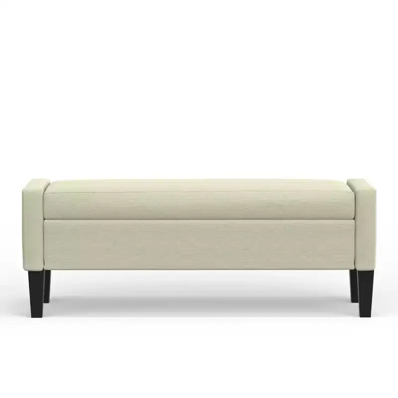 Glenwillow Home 52 Upholstered Storage Bench With Truncated Arms