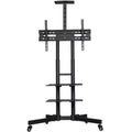 Yaheetech Adjustable Mobile TV Stand Metal TV Cart Black