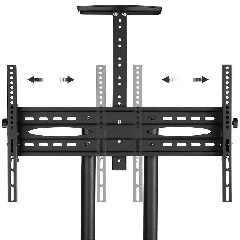 Yaheetech Adjustable Mobile TV Stand Metal TV Cart Black