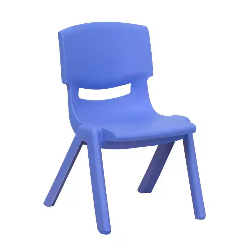 Emma and Oliver 10 Pack Plastic Stackable School Chair with 10.5 Seat Height