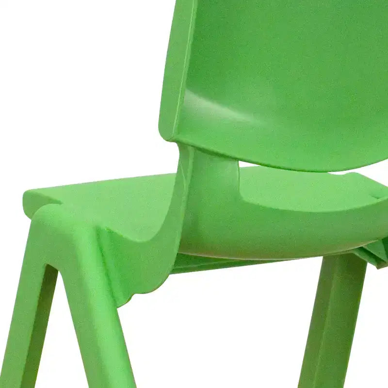 Emma and Oliver 10 Pack Plastic Stackable School Chair with 10.5 Seat Height