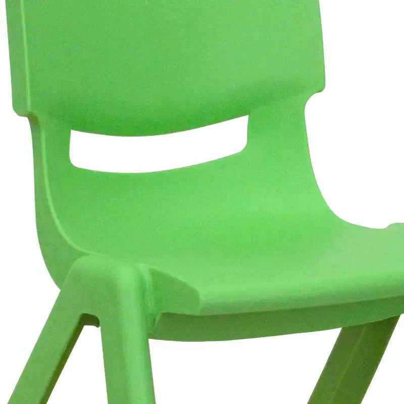 Emma and Oliver 10 Pack Plastic Stackable School Chair with 10.5 Seat Height
