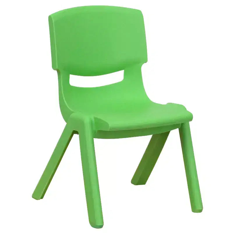 Emma and Oliver 10 Pack Plastic Stackable School Chair with 10.5 Seat Height
