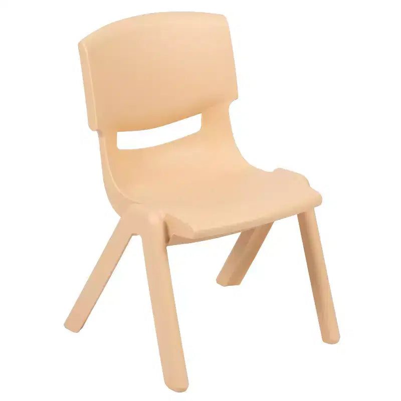 Emma and Oliver 10 Pack Plastic Stackable School Chair with 10.5 Seat Height