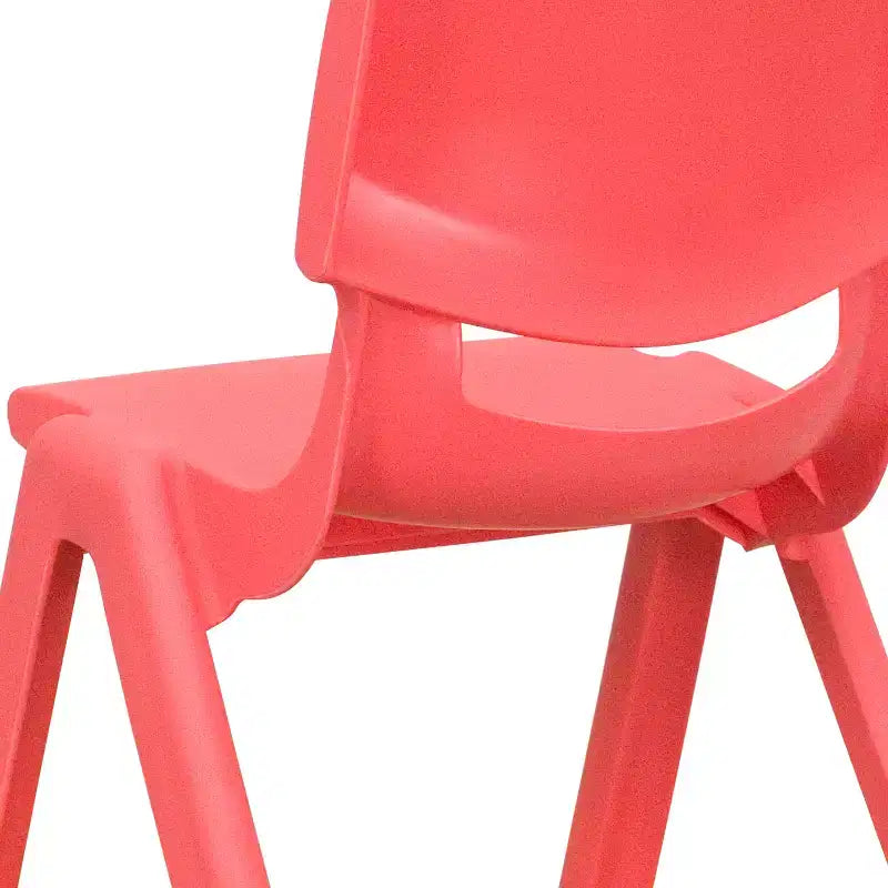 Emma and Oliver 10 Pack Plastic Stackable School Chair with 10.5 Seat Height