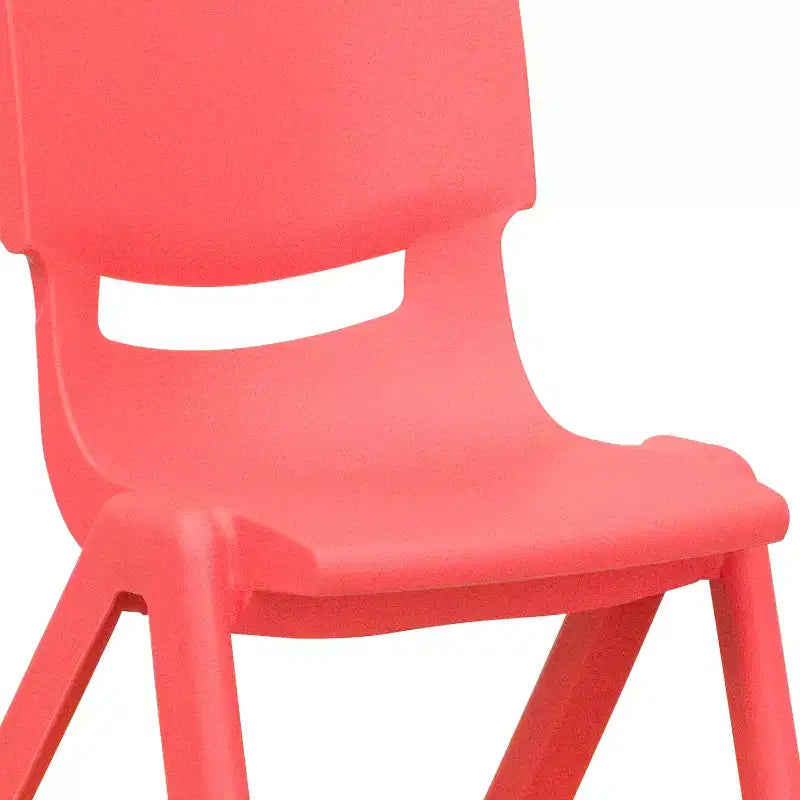 Emma and Oliver 10 Pack Plastic Stackable School Chair with 10.5 Seat Height