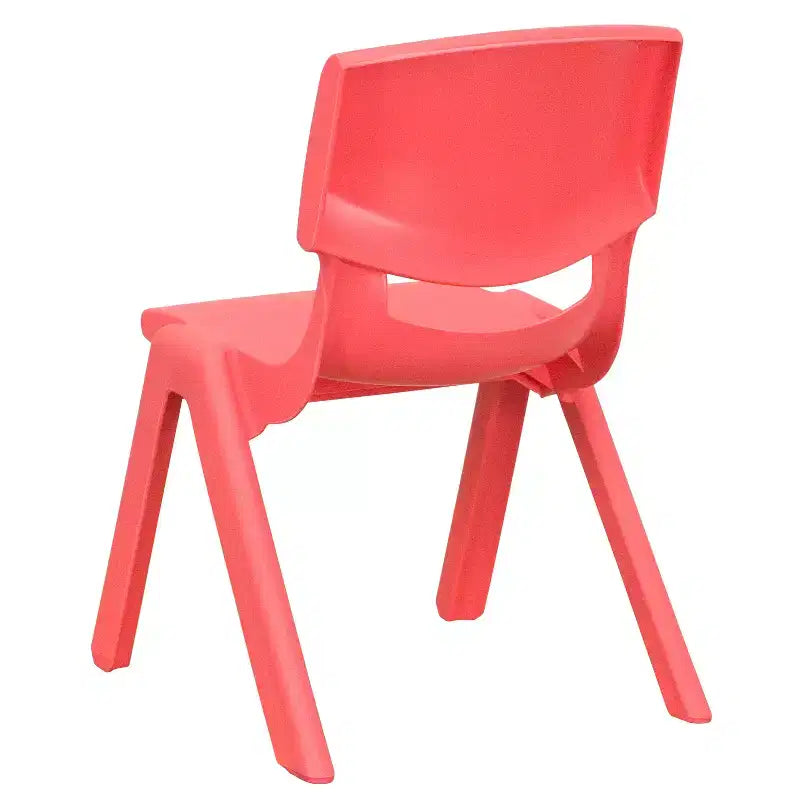 Emma and Oliver 10 Pack Plastic Stackable School Chair with 10.5 Seat Height