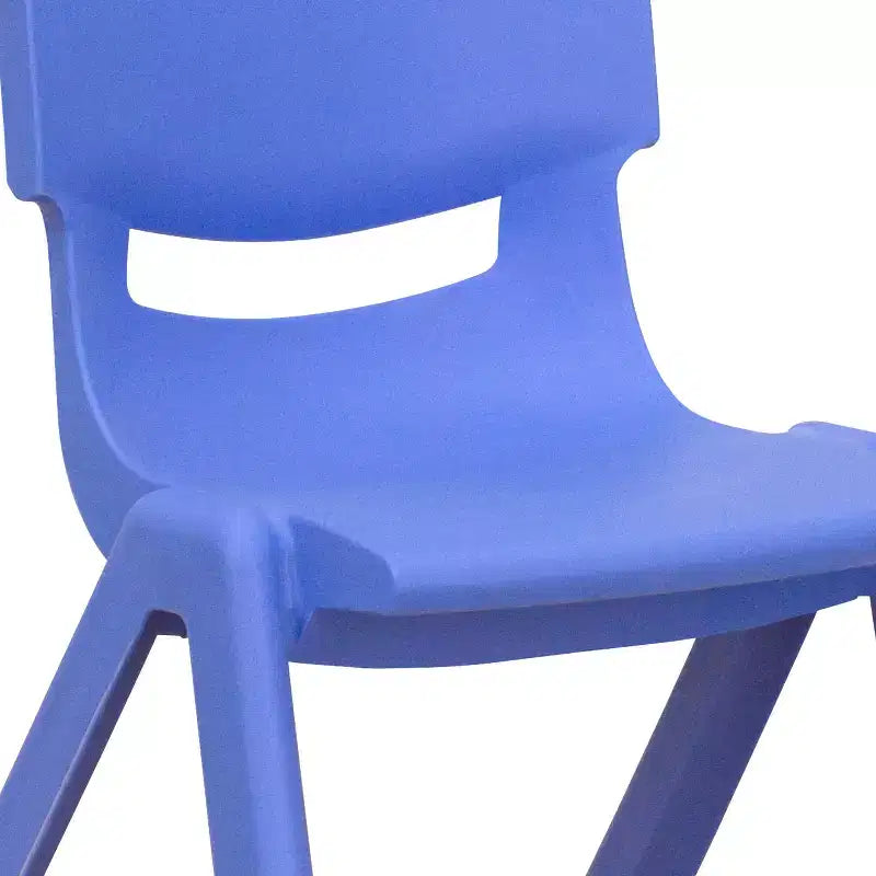 Emma and Oliver 10 Pack Plastic Stackable School Chair with 10.5 Seat Height