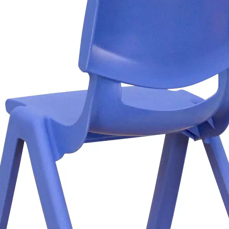 Emma and Oliver 10 Pack Plastic Stackable School Chair with 10.5 Seat Height