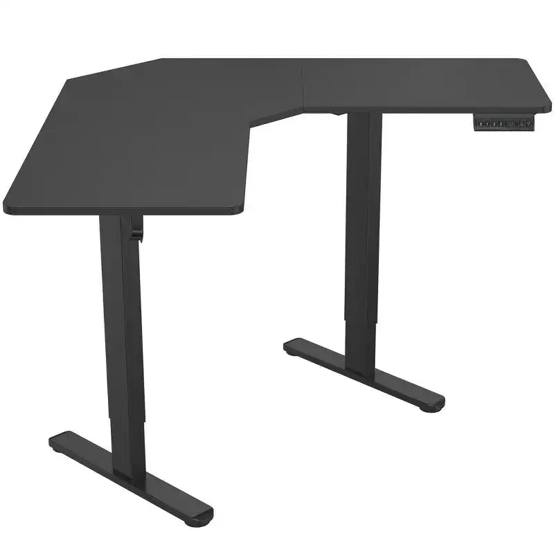Mount-It! Electric Height Adjustable Desk for Corners, Automatic Standing Desk with Smooth Ergonomic Height Adjustment from 28.3 to 47.2
