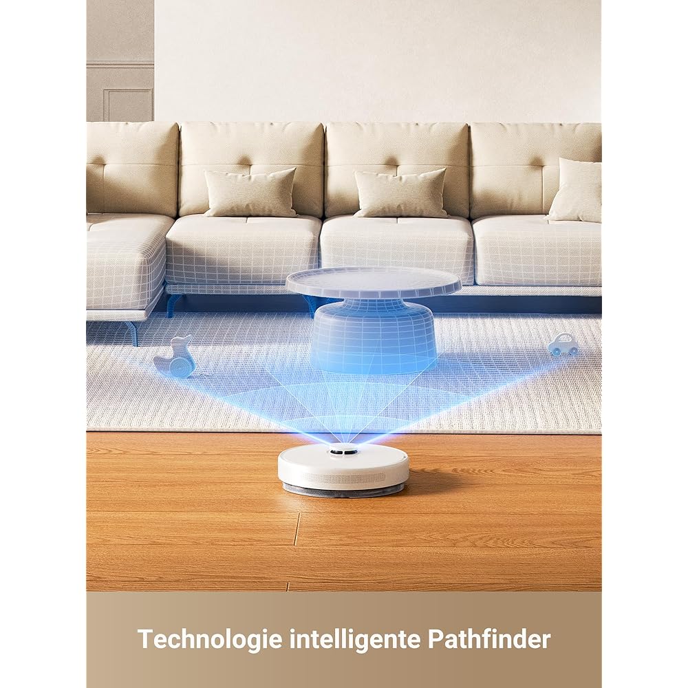 dreame D10 Plus Gen 2 Robot Aspirateur Laveur avec Vidange Automatique Poussière, Stocke jusqu'à 90 Jours de Poussière, Navigation LiDAR, Aspiration 6000Pa Tapis et Poils d'animaux, Batterie 285 Min : Cuisine et Maison