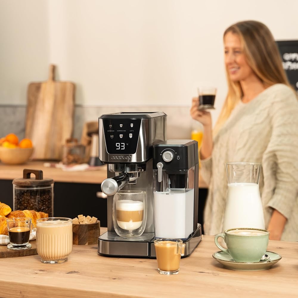 Cecotec Machine a Café Expresso Semi-Automatique Power Espresso 20 Cream. Cafetière Semi-Automatique, 20 Bars, Réservoir À Lait 700 Ml, Système De Chauffage Thermoblock, Pompe Puissante Force Aroma : Cuisine et Maison