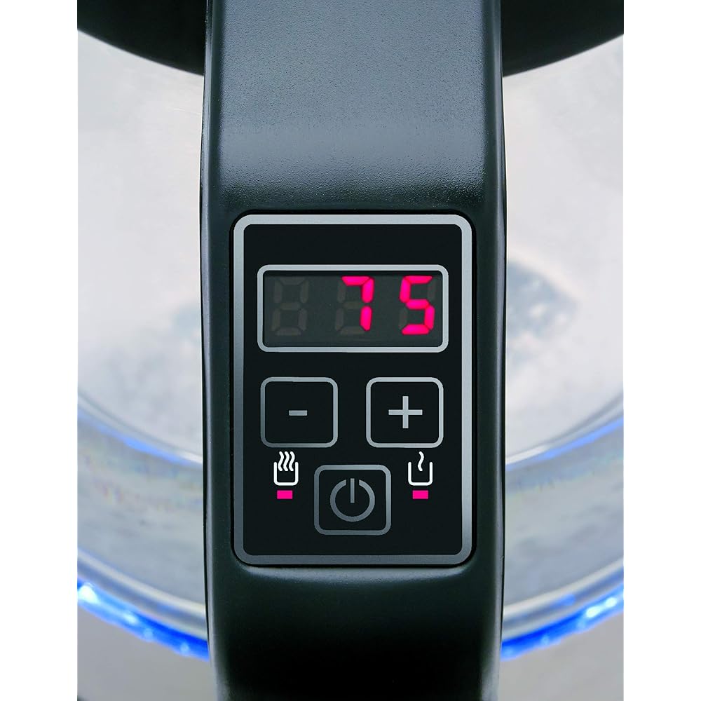 Brandt - TH1700EV - Théière bouilloire -1,7L - Bi-fonction théière et bouilloire - Température réglable sur la poignée - Noir : Cuisine et Maison
