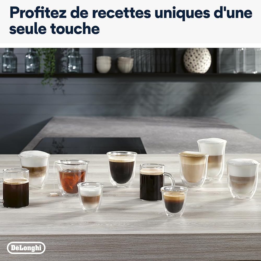 De'Longhi Magnifica Evo Next ECAM312.80.TB, Machine Café Automatique, Machine Café Grains pour Café et Cappuccino avec Écran Tactile Intuitif, 1450W, Noir/Titane : Cuisine et Maison