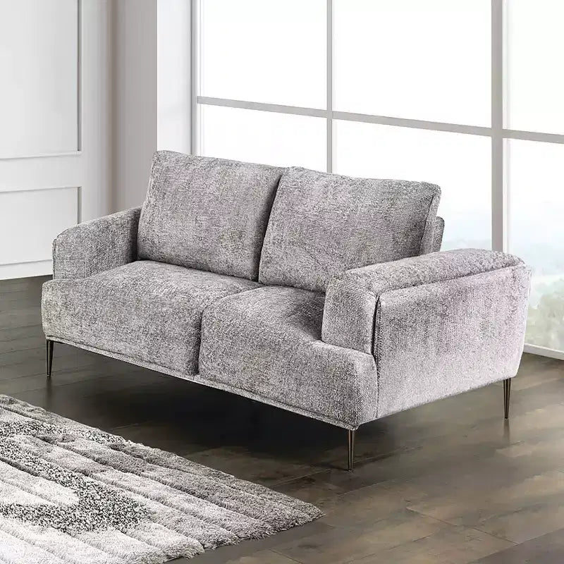 HOMES: Inside + Out Tubera 65" Loveseat Chenille T Seat Cushion with Extendable Back