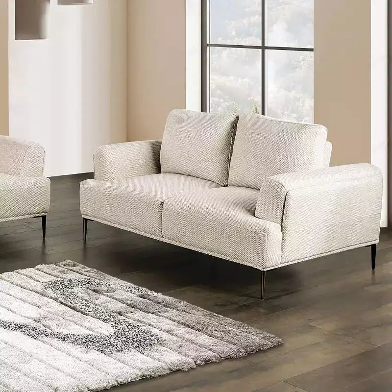HOMES: Inside + Out Tubera 65" Loveseat Chenille T Seat Cushion with Extendable Back