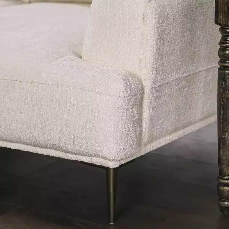 HOMES: Inside + Out Tubera 65" Loveseat Chenille T Seat Cushion with Extendable Back