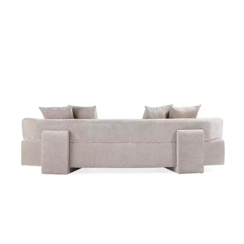 Manhattan Comfort 3pc Verandah Chenille Upholstered 112" Sofa and 2 Accent Chairs