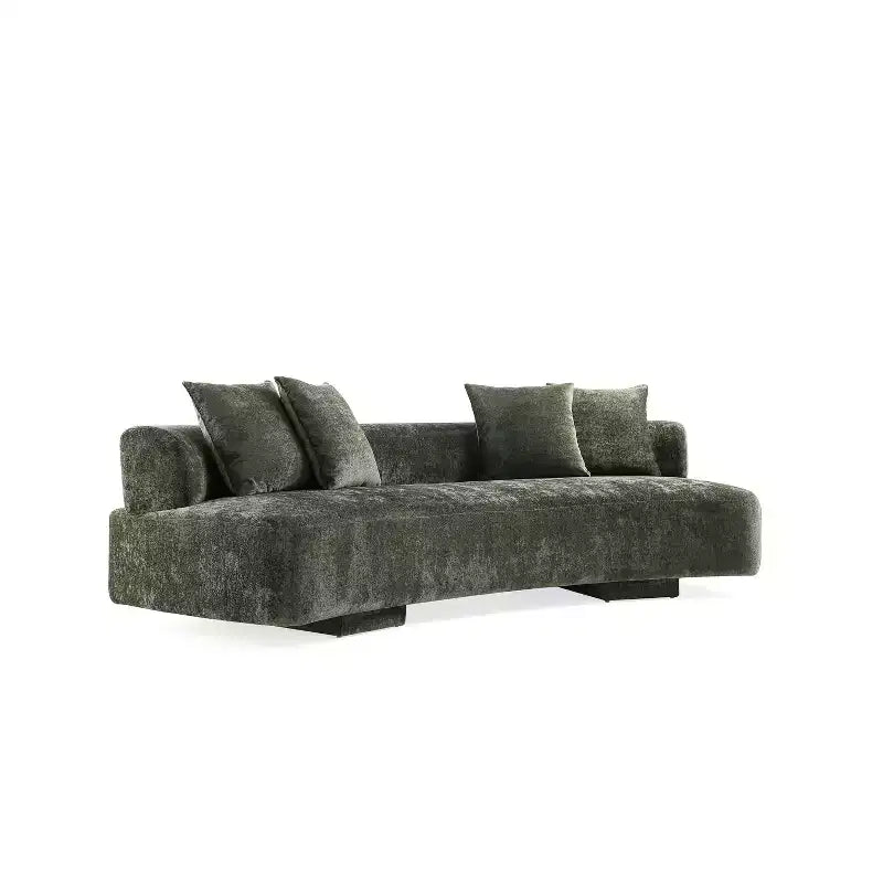 Manhattan Comfort 3pc Verandah Chenille Upholstered 112" Sofa and 2 Accent Chairs