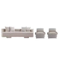 Manhattan Comfort 3pc Verandah Chenille Upholstered 112" Sofa and 2 Accent Chairs