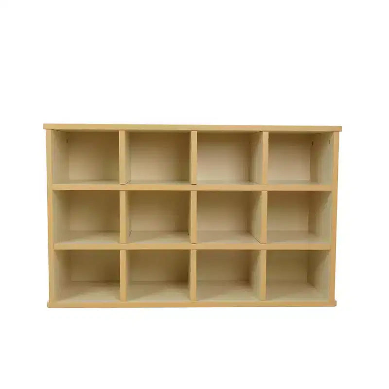 Factory Direct Partners Kids' 24 Cubby Storage Cabinet Almond Maple Wood Laminate