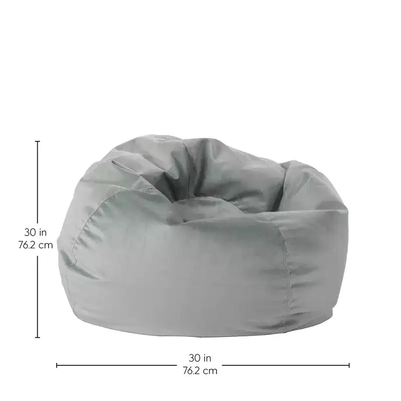 Factory Direct Partners Kids' Round Velvety Bean Bag